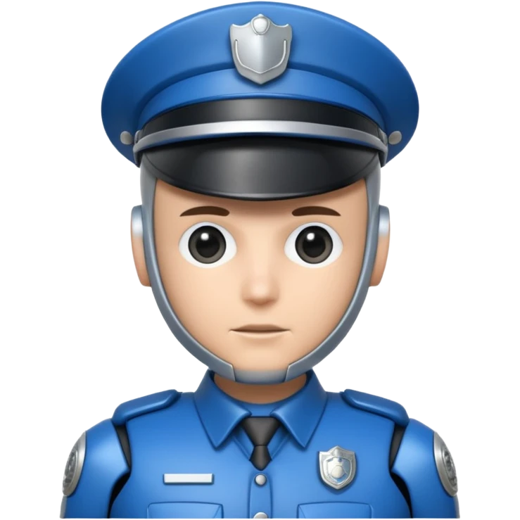 half robot cop emoji