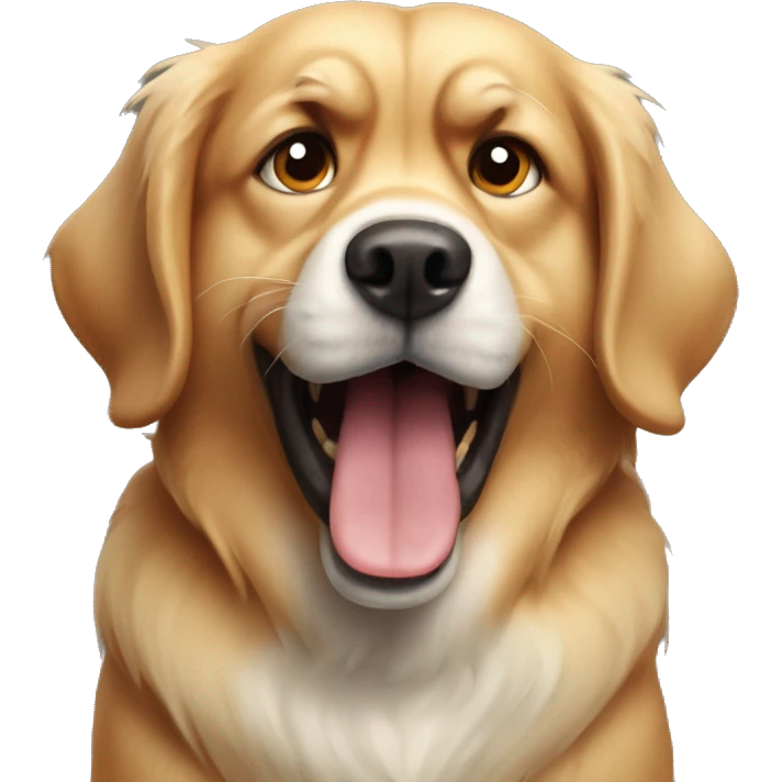 angry dog hovawart emoji