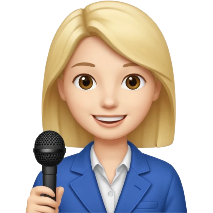 presenter holding mic emoji