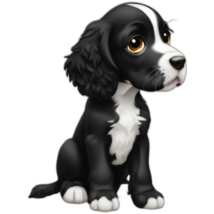 black springer spaniel puppy emoji