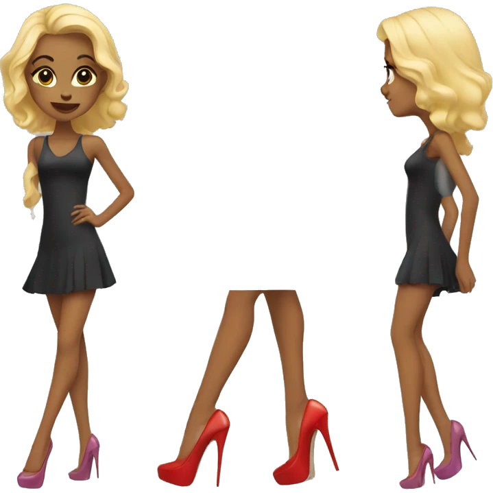 Girl in high heels emoji