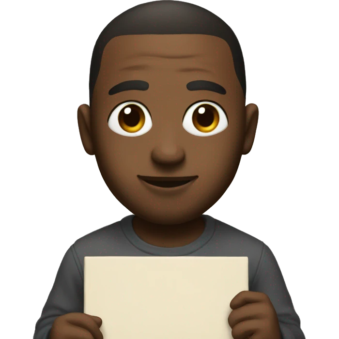 AI holding his painting emoji