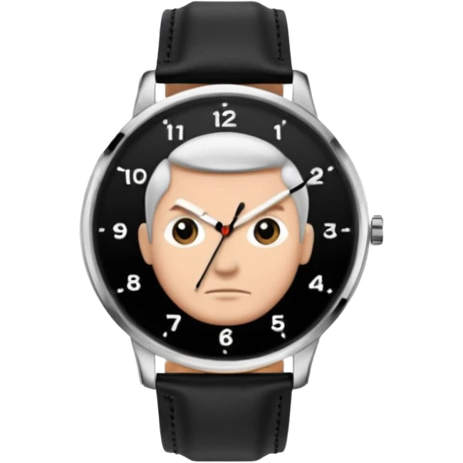 man wearing a black strap watch emoji