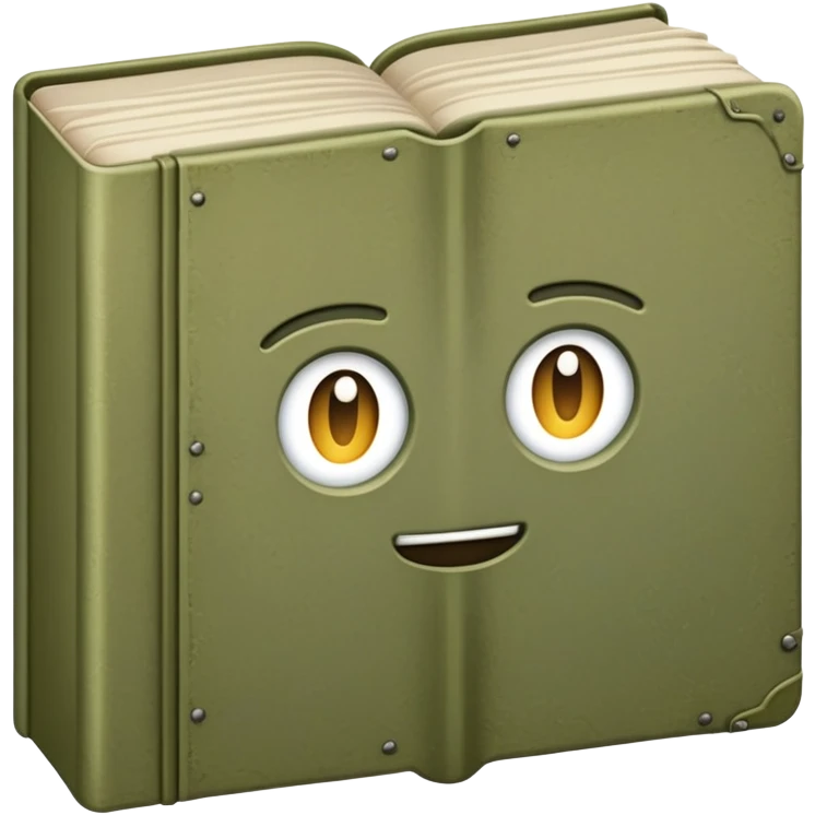 Khaki colored book emoji