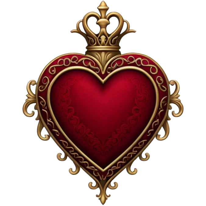 Gothic heart dark red emoji