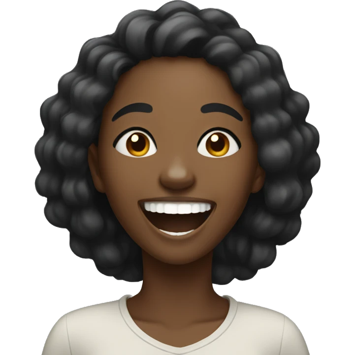 Black girl laughing  emoji
