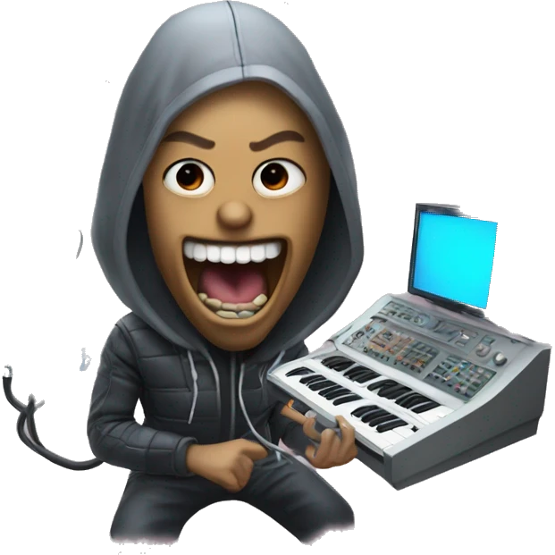 Gabber with a neutron synth emoji