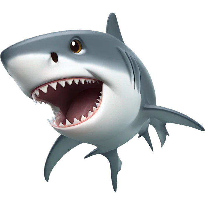 Shark eating fish emoji