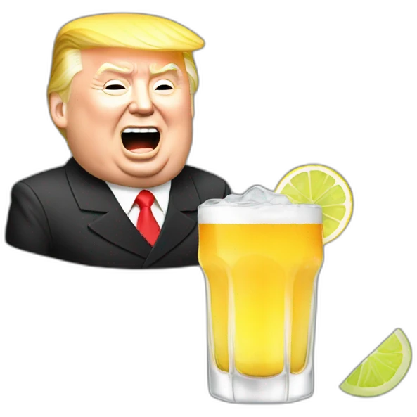 Kim jong un and trump drink tequila emoji