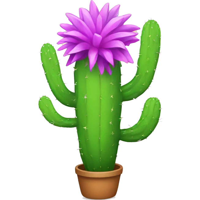 Rainbow cactus emoji