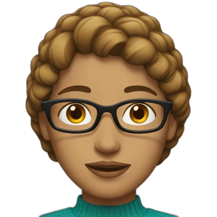 Woman with pullover emoji