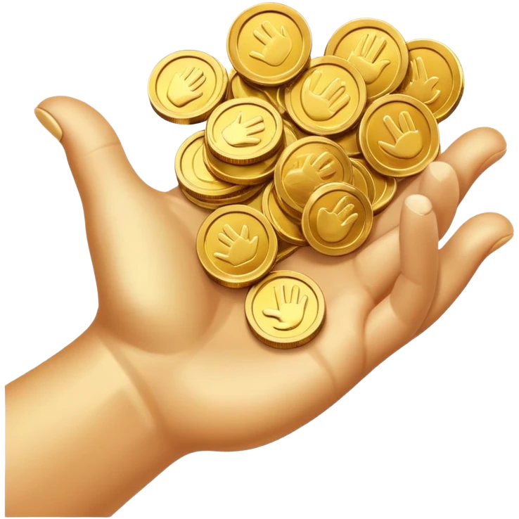 coins in the palm of your hand emoji