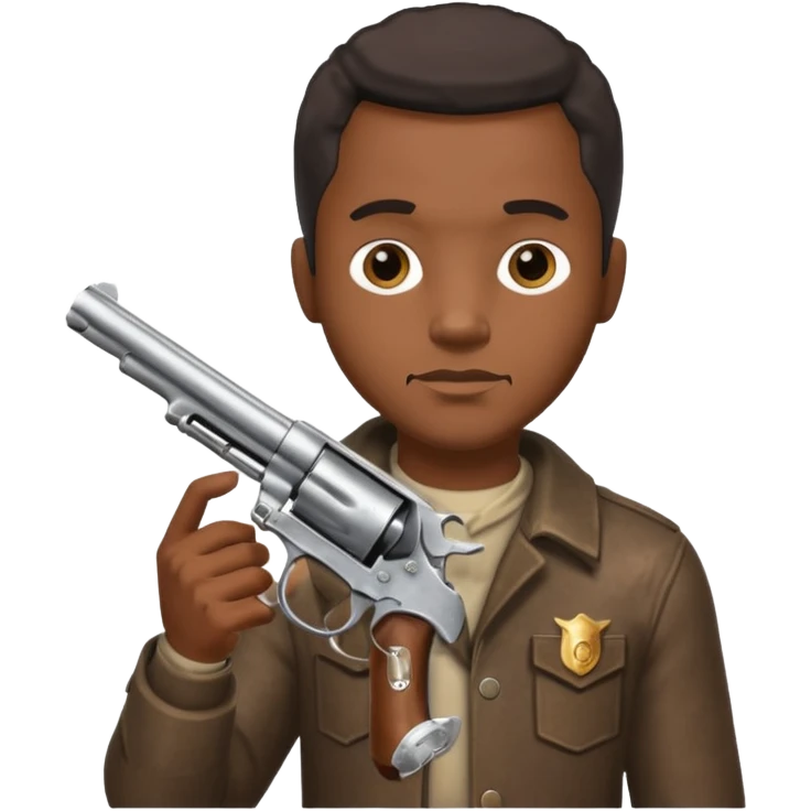 Black guy colt 45 emoji