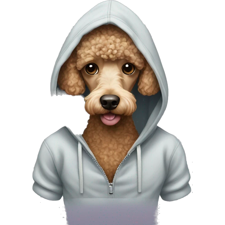 poodle with hoodie  emoji