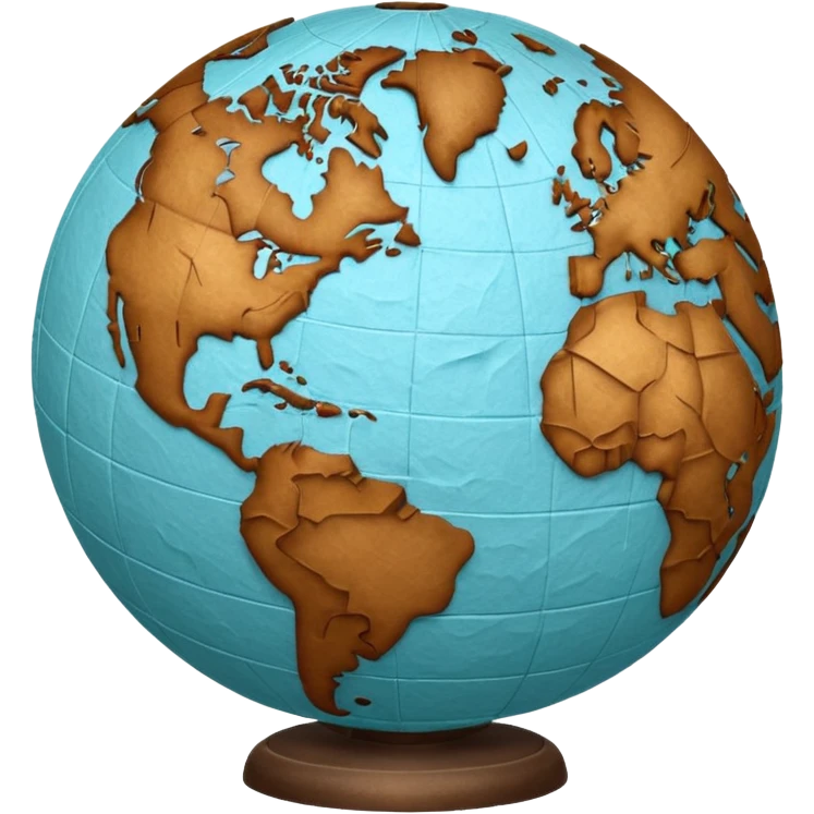 Papier-Mâché only Globe , with more paper feel emoji