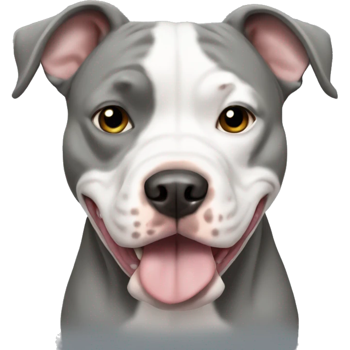 Grey and white pitbull emoji