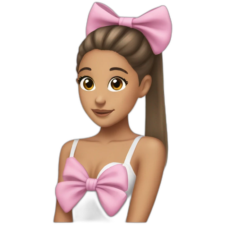 ariana grande with bow emoji