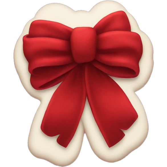 red velvet bow emoji