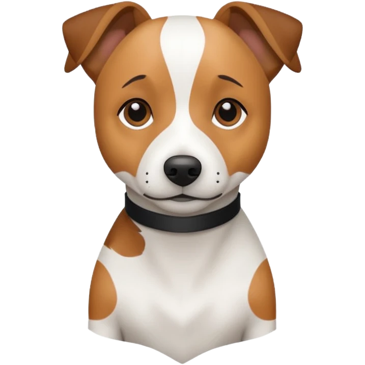 a white jack russell cross emoji