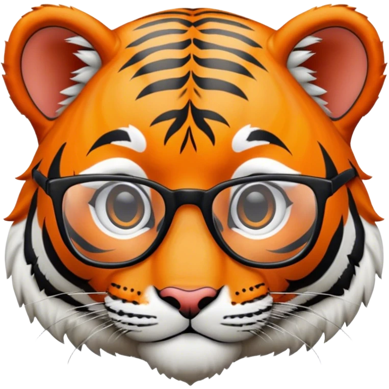 Tiger with glasses  emoji