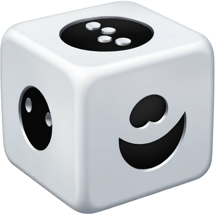 create an image of a die with no numbers emoji