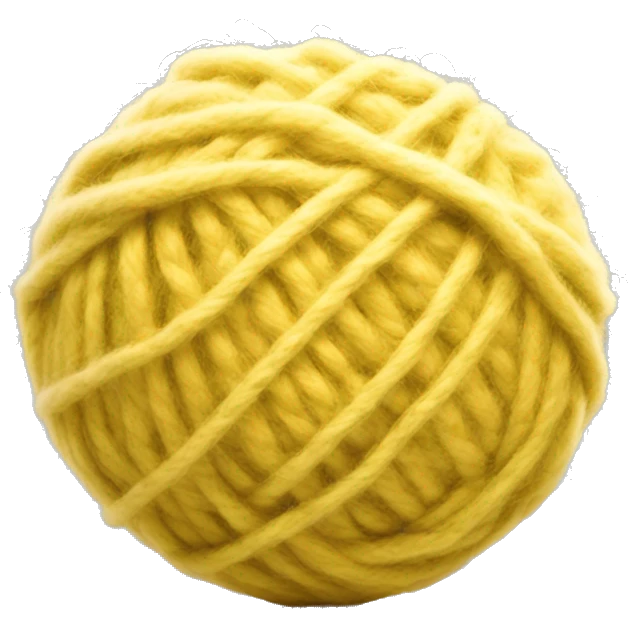 Yellow colour ball of wool emoji