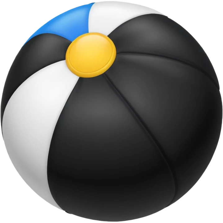 black beach ball emoji