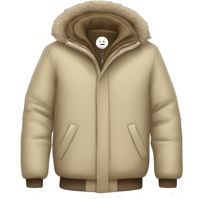 Beige winter jacket emoji