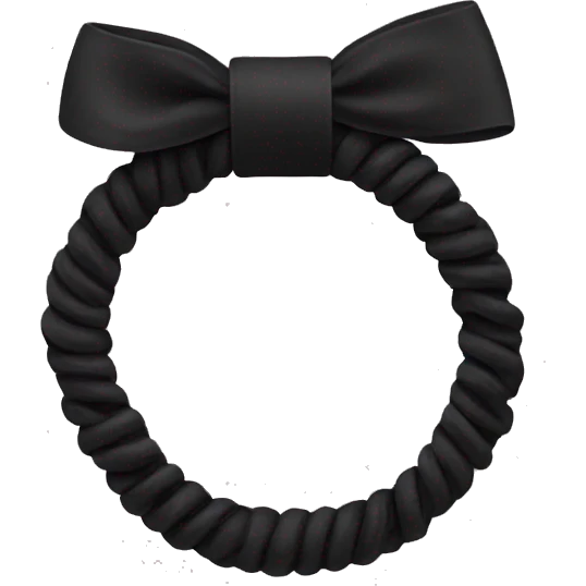 black elastic hair tie alone emoji