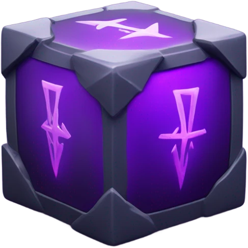 Purple demonic cube emoji