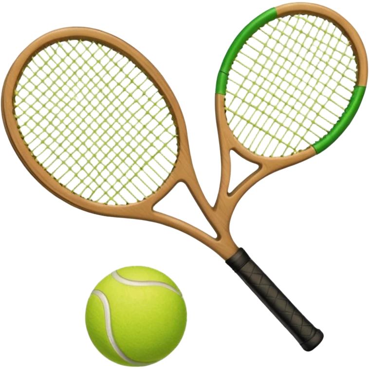 Tennis racket with a green tennis ball emoji