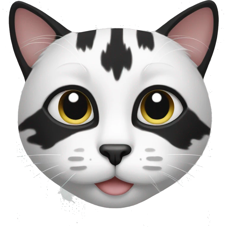 Black and white cat emoji