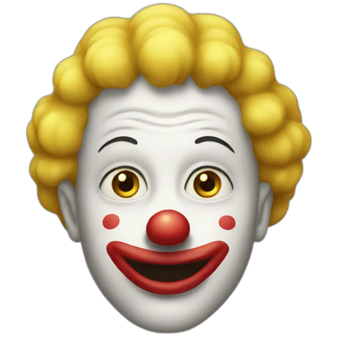 yellow clown emoji