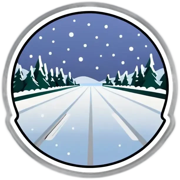 Racetrack with snow in winter emoji