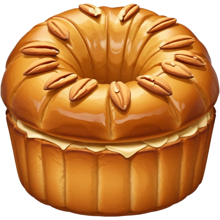 Alsacian kougelhopf with almonds on the top. The base is a bit larger than the top part emoji