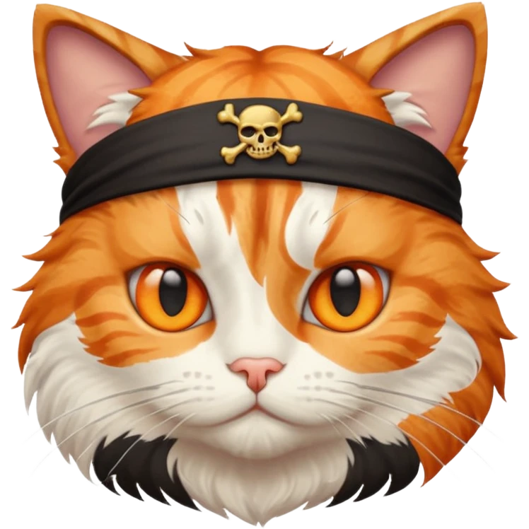 pirate cat with eye patch emoji