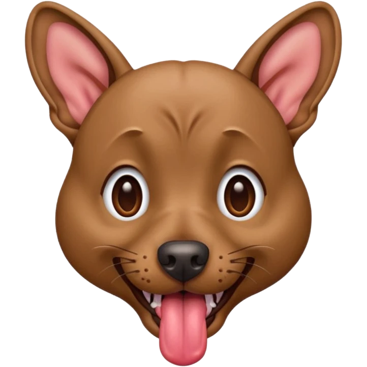 Xoloitzcuintle Dog silly expression with tongue sticking out emoji