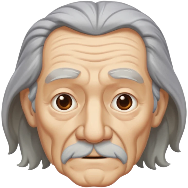 Ein Opa mit langen Haaren und einen Riesen Rücken Buckel  emoji