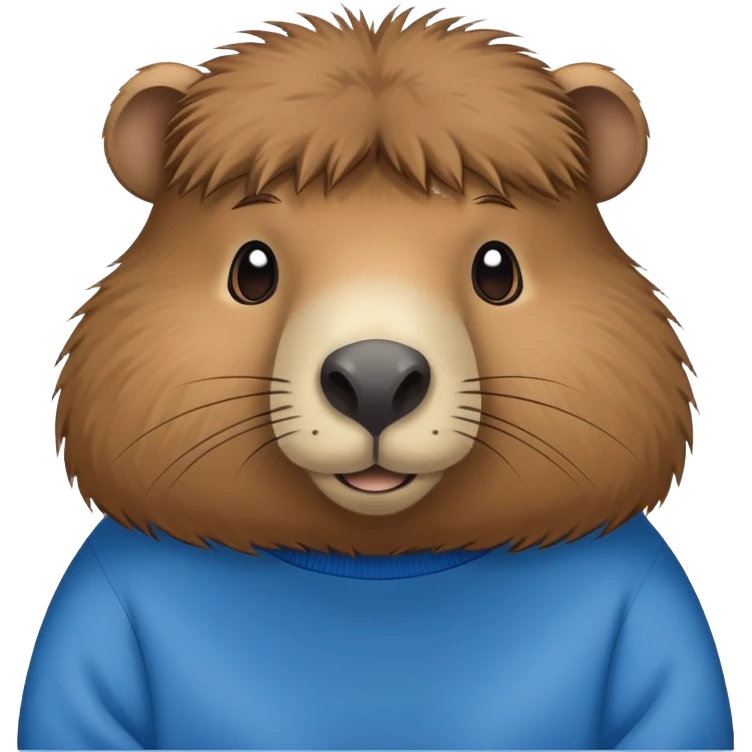 cabibara in a blue crewneck emoji