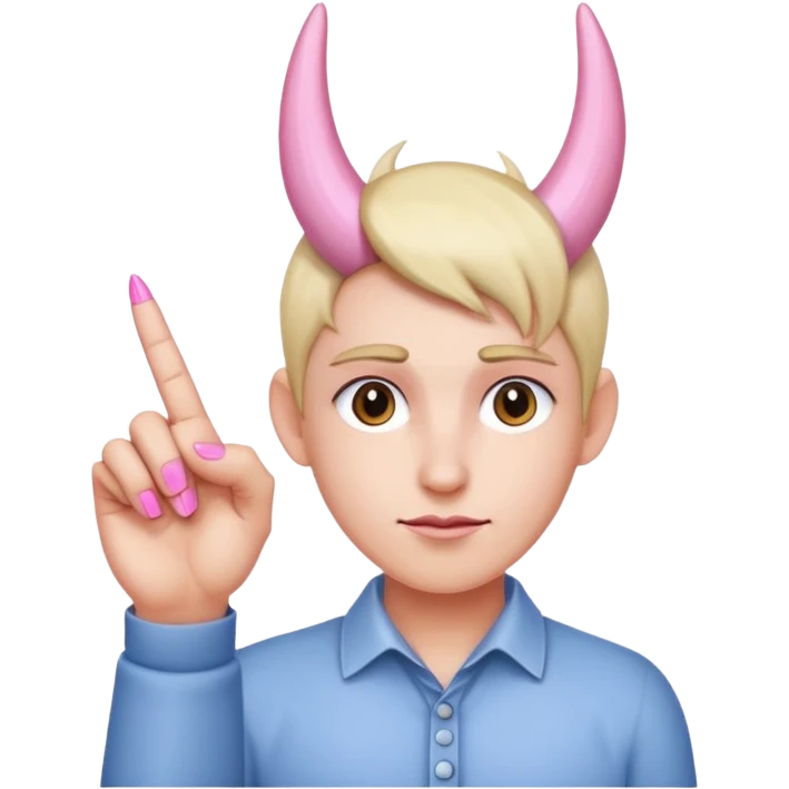index and pink fingers like a horns but pointed down emoji