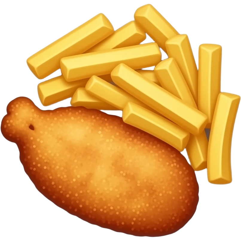 ein Teller mit Schnitzel und Pommes-frites emoji