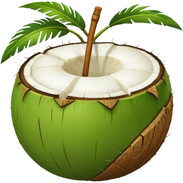 "Whole Green Tender Coconut" emoji