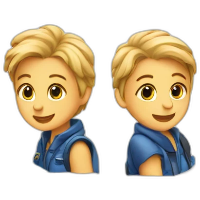 plane and twins emoji