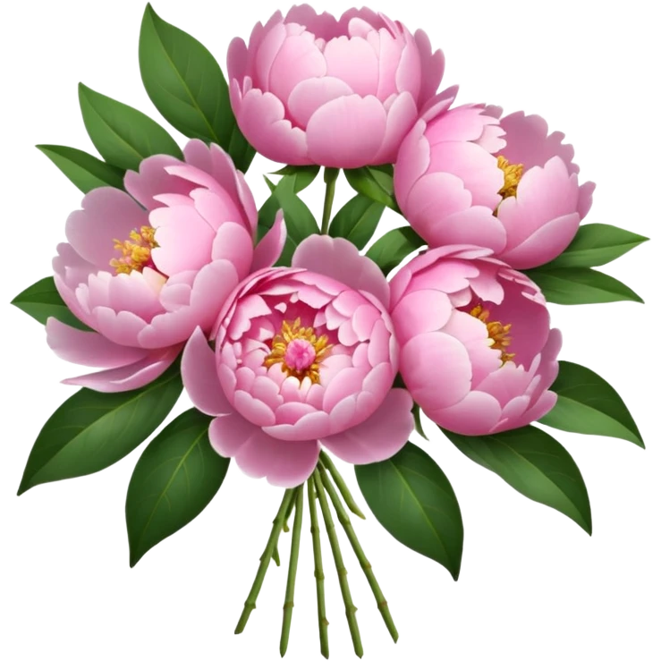 pink peonies bouquet emoji