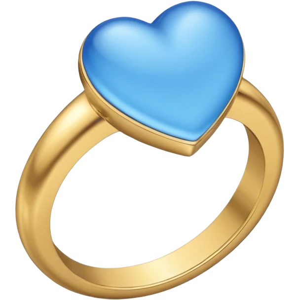 Ring maried blue heart emoji