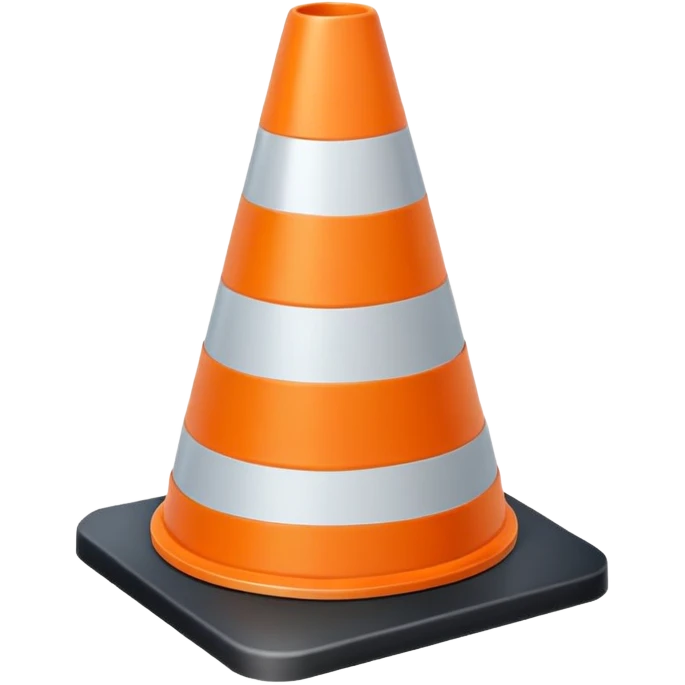 Cone de chantier emoji