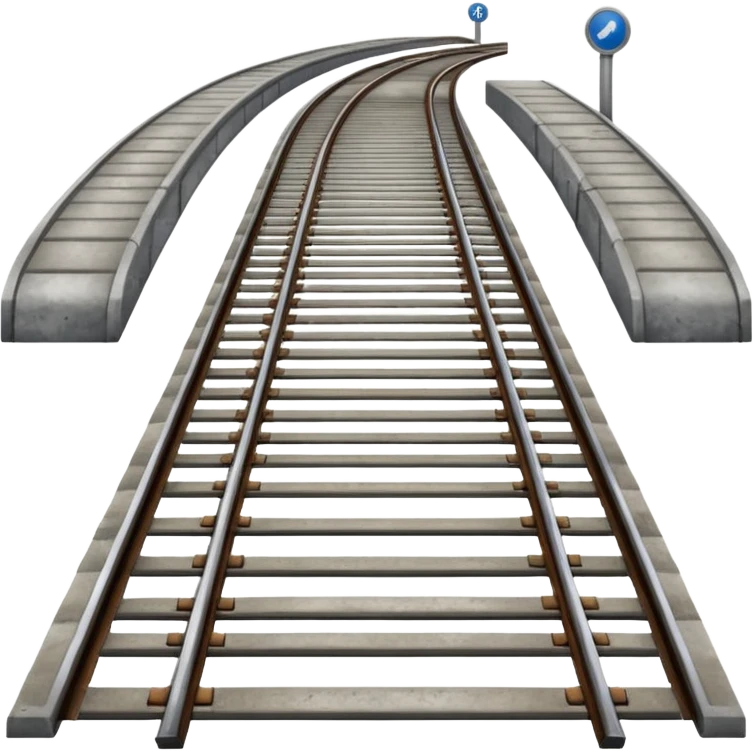 train platform with tracks emoji