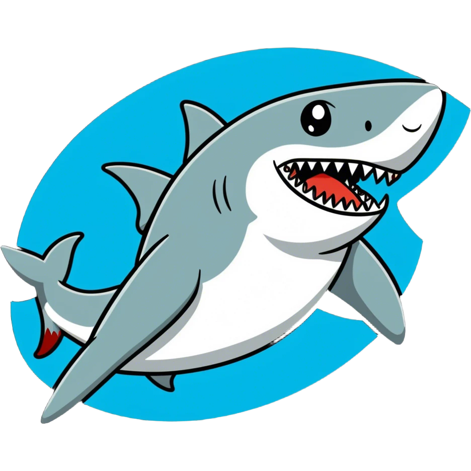 Shark biting shark emoji