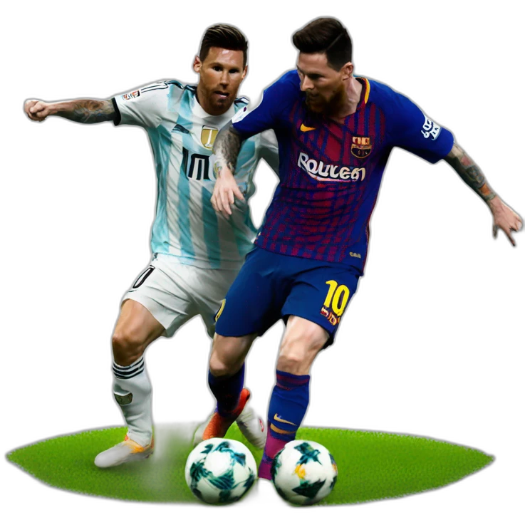 Messi hitting Ronaldo emoji