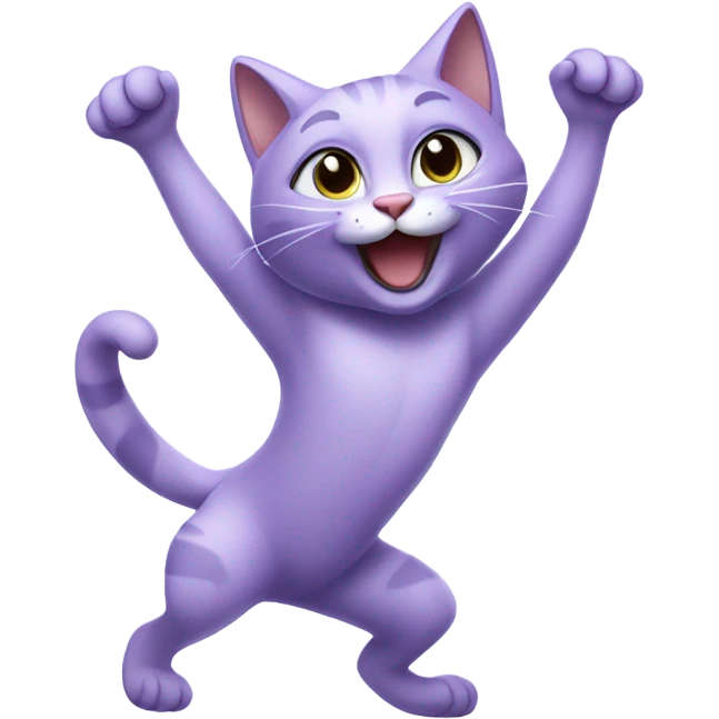 lavender cat dancing emoji